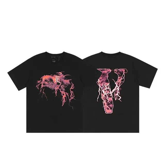 Off-White Graphic Tee Electric Face and V Logo
