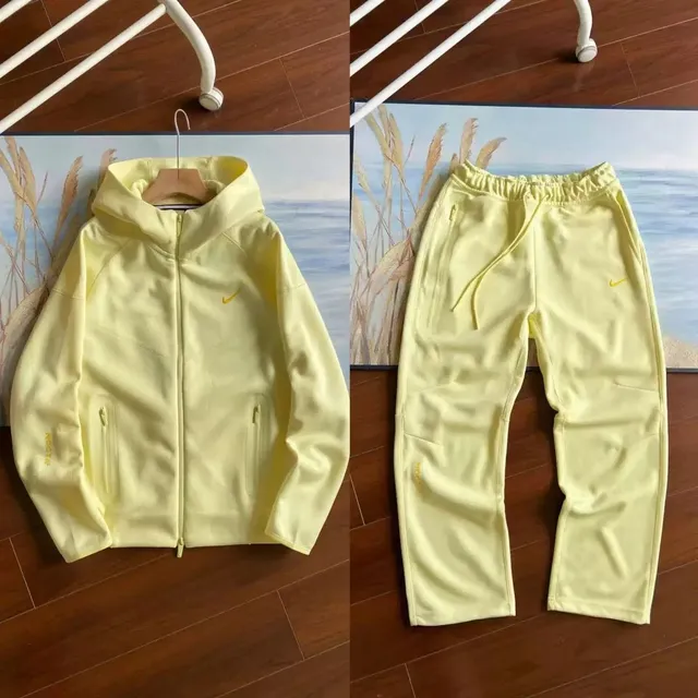 Nike Tech Fleece Hoodie and Joggers Lemon Ice