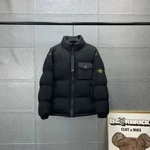 Stone Island Padded Jacket Black with Compass Patch