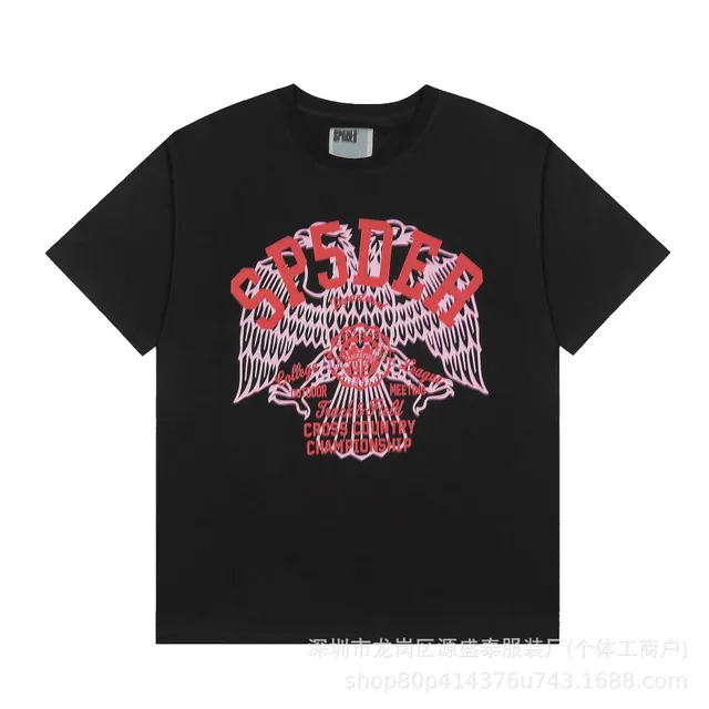 Sp5der Graphic Tee Winged Eagle Print