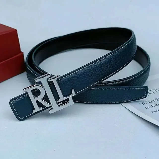Polo Ralph Lauren RL Logo Belt Silver Buckle