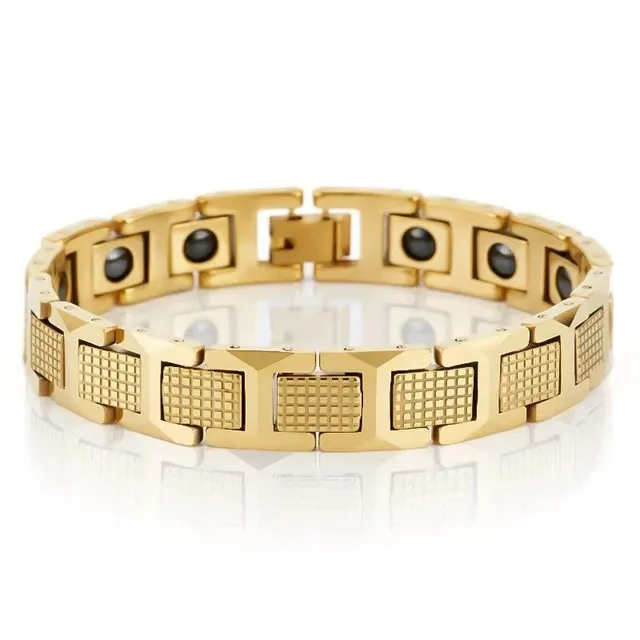 Chrome Hearts Link Bracelet Gold with Black Inlays