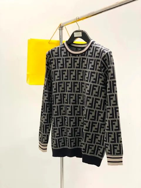 Fendi FF Logo Knit Sweater Monogram Intarsia