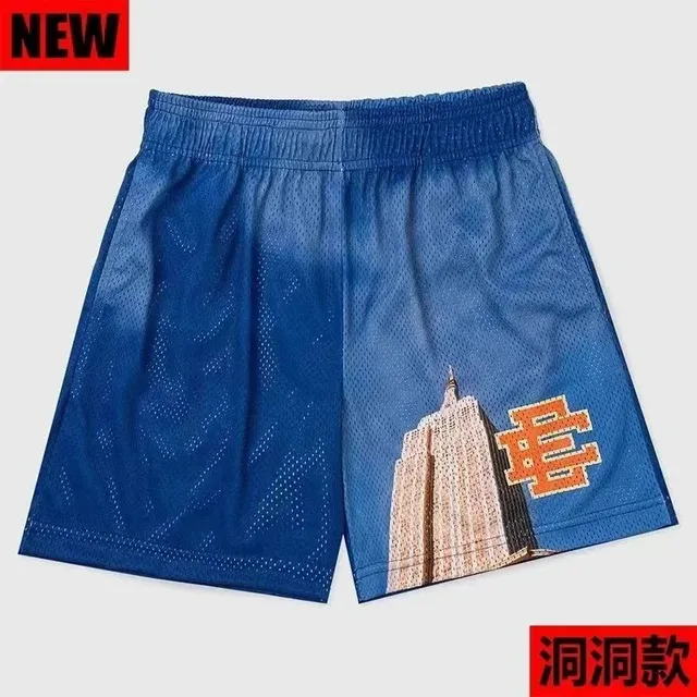 Eric Emanuel Mesh Shorts Empire State Building Print