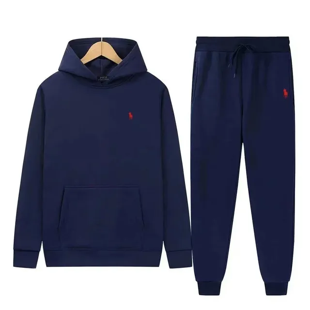 Polo Ralph Lauren Hoodie and Jogger Set Navy with Red Pony