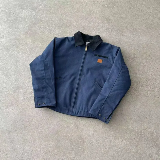 Carhartt Active Jacket Navy with Brown Patch