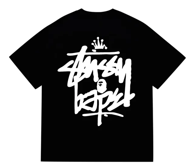 Stüssy Graphic Tee Stussy x BAPE Crown Logo