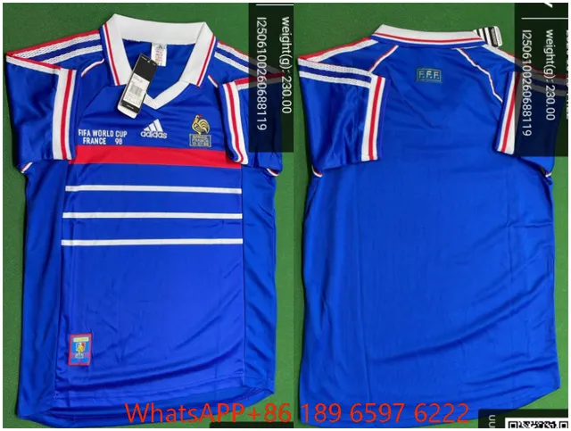 Adidas France 1998 World Cup Home Jersey FIFA World Cup France '98