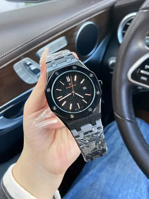 Audemars Piguet Royal Oak Black Dial with Rose Gold Hands