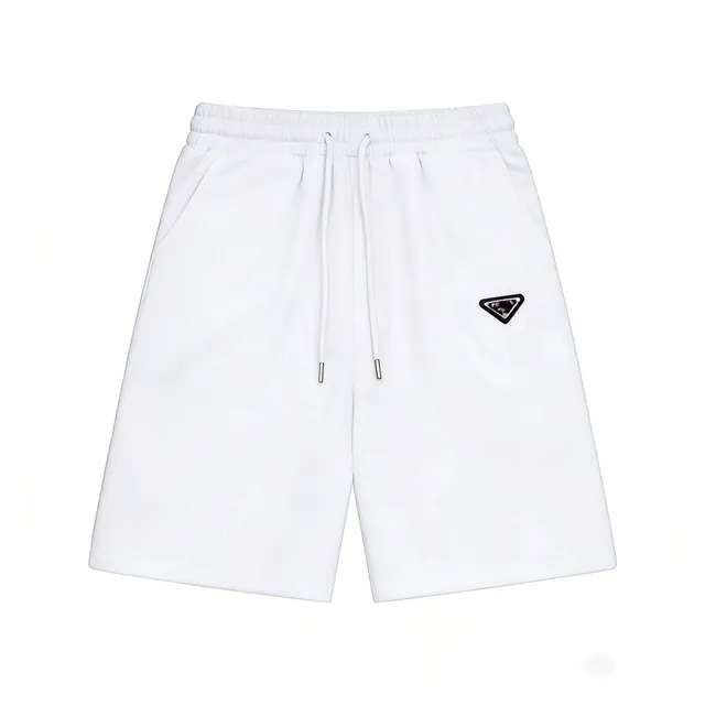Prada Logo-Emblem Shorts Classic Triangle Patch