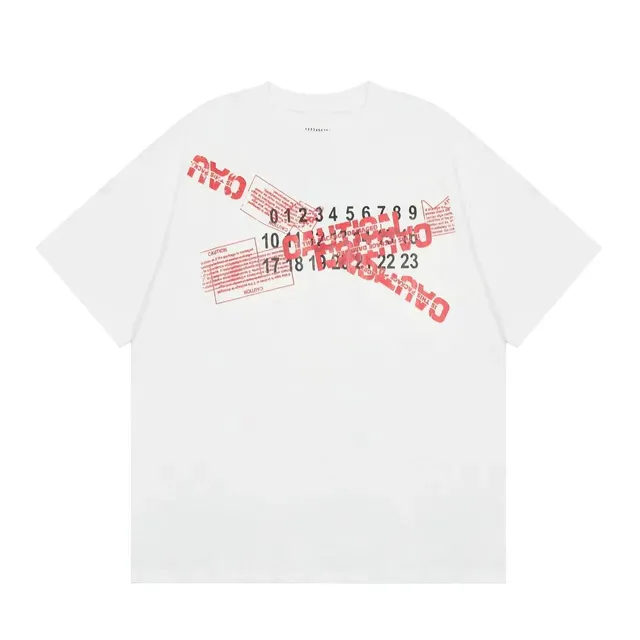 Maison Margiela Caution Tee Packaging Print