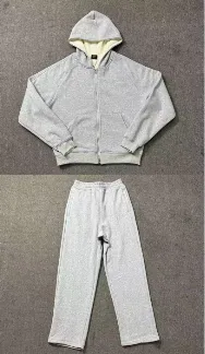 Fear of God Essentials Heather Grey Hoodie and Joggers Set