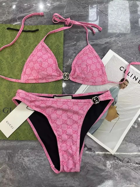 Gucci Triangle Bikini Set GG Monogram