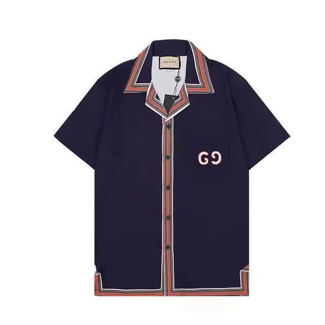 Gucci Short-Sleeve Shirt Web-Trimmed