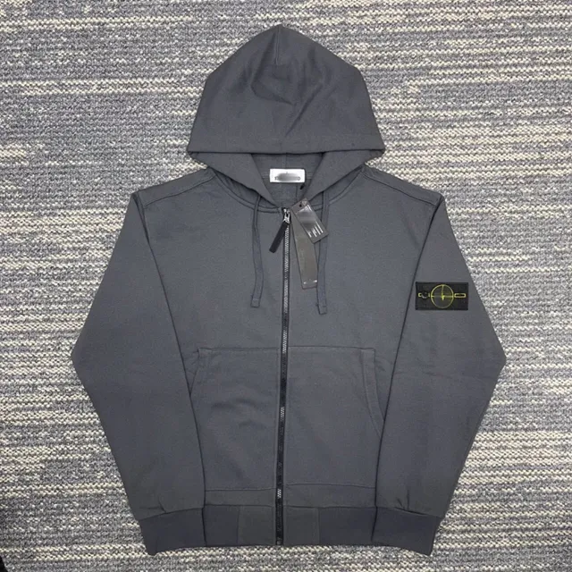 Stone Island Zip-Up Hoodie Compass Patch