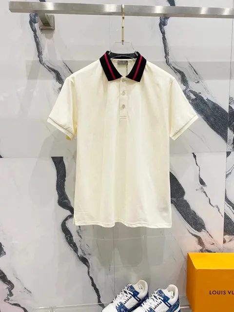 Dior Polo Shirt Contrast Collar