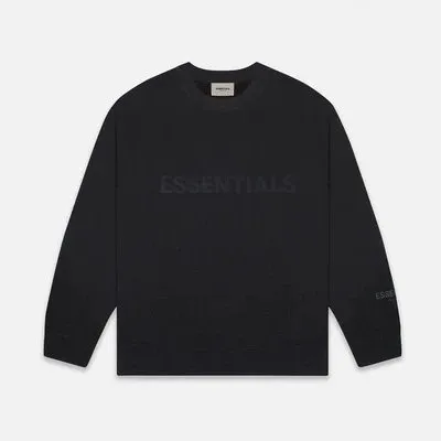 Fear of God Essentials Crewneck Sweatshirt Essentials Logo Black