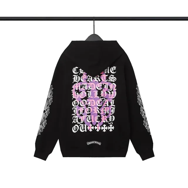 Chrome Hearts Zip-Up Hoodie Hollywood Godcal Print