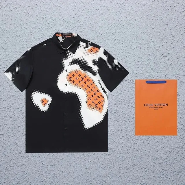 Louis Vuitton Short-Sleeve Shirt Halftone Monogram Print
