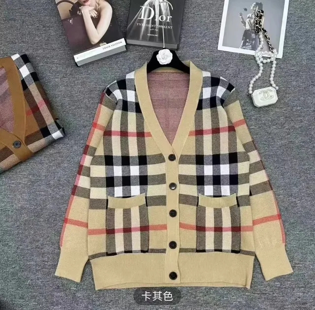 Burberry Checkered Cardigan