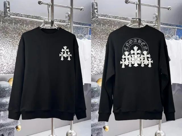 Chrome Hearts Crewneck Sweatshirt Cross Logo Black