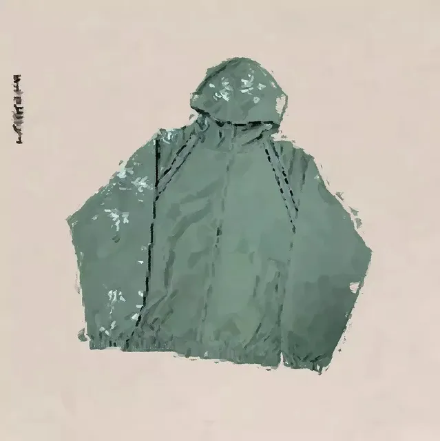 Hooded Jacket Painted Illustration