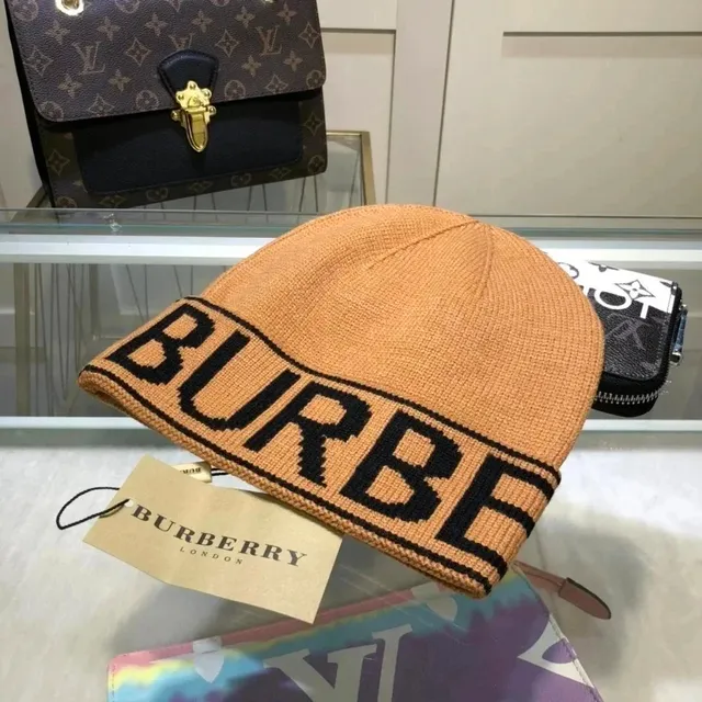 Burberry Logo Knit Beanie Monogram Logo