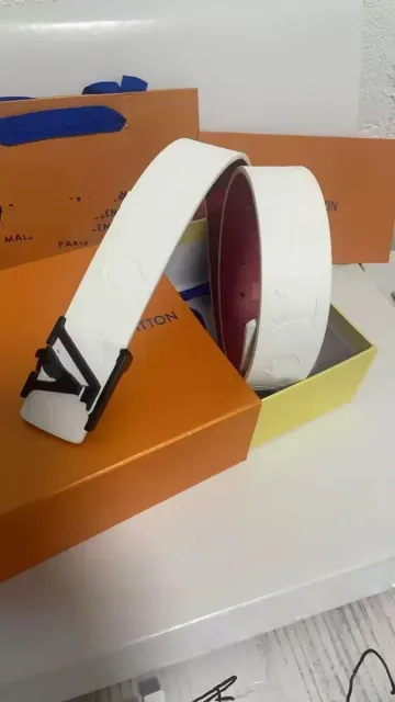 Louis Vuitton LV Initiales Belt White Monogram Empreinte