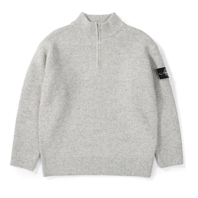 Stone Island Half-Zip Sweater Melange Grey
