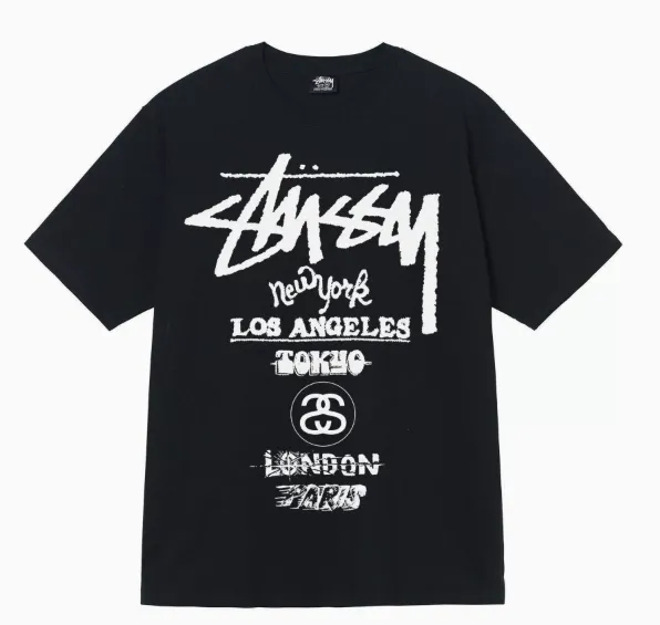Stüssy Graphic Tee World Cities Print