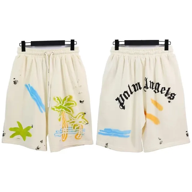 Palm Angels Printed Shorts Palm Tree Graphic