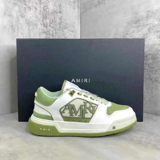 Amiri Low Top Sneaker Olive Green Panel