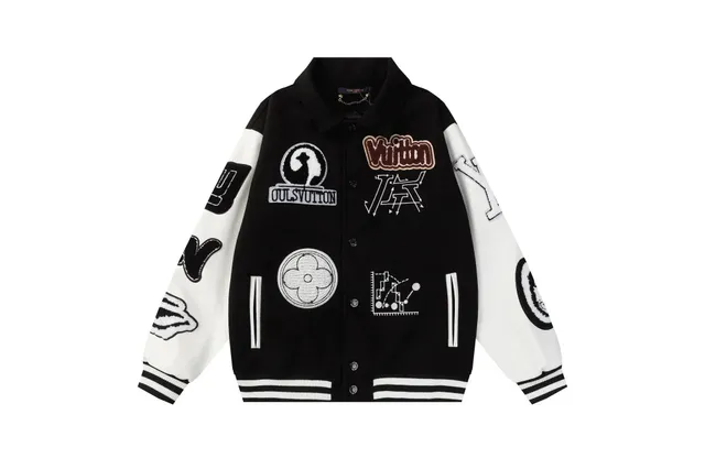 Louis Vuitton Varsity Jacket OULS VUITTON Patchwork