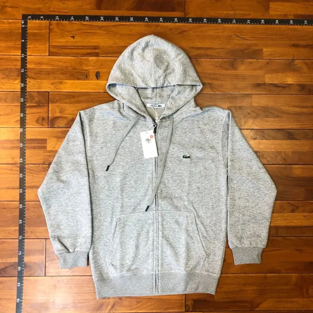 Lacoste Zip-Up Hoodie Heather Grey