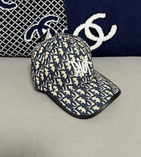 Dior Baseball Cap Oblique Logo Print