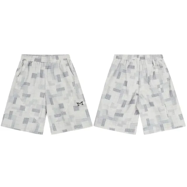 Amiri Checkered Shorts Pixel Grid