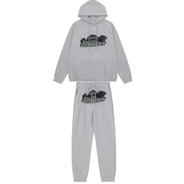 Trapstar Hoodie and Joggers Set Panther Logo