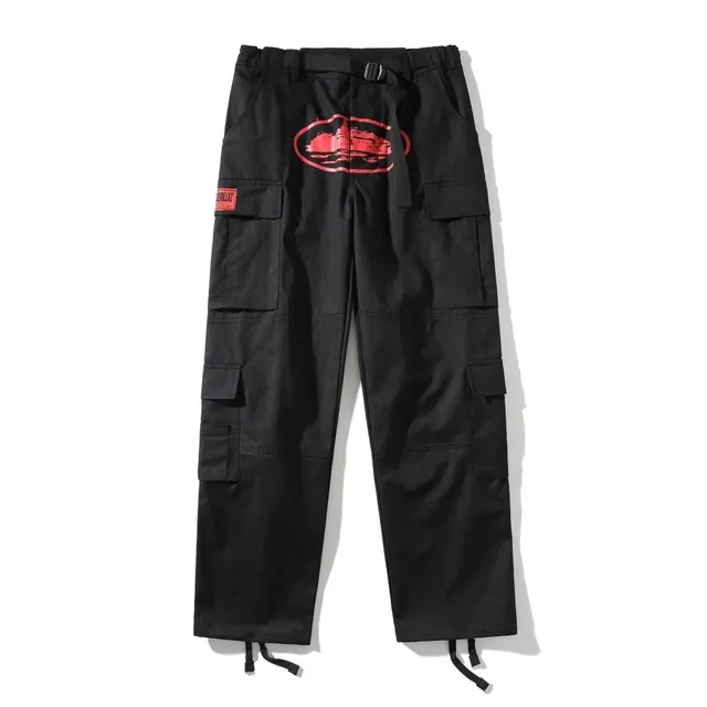 Corteiz Cargo Pants Red Logo
