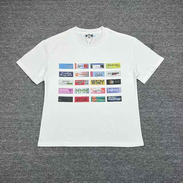 Mertra Web Banner Tee Multi-Logo Print