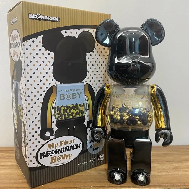 My First BE@RBRICK B@by Black & Gold Bead Fill