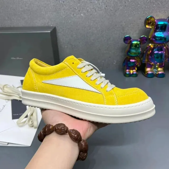 Rick Owens Geobasket Yellow White