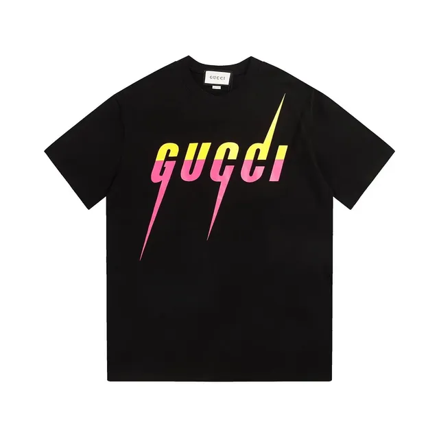 Gucci Logo T-Shirt Neon Lightning
