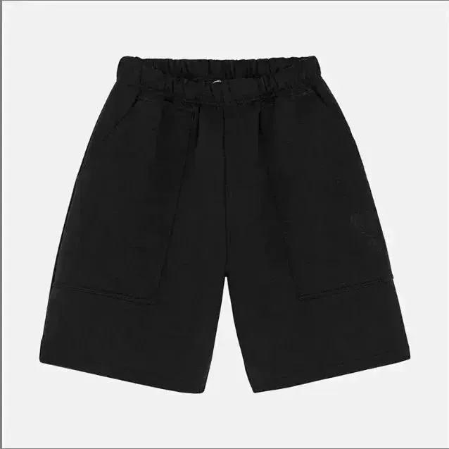 Drawstring Shorts Solid Black