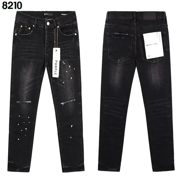 Purple Brand Slim Fit Jeans Paint Splatter Distressed