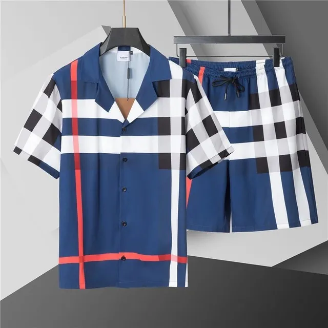 Burberry Checkered Shirt and Shorts Set
