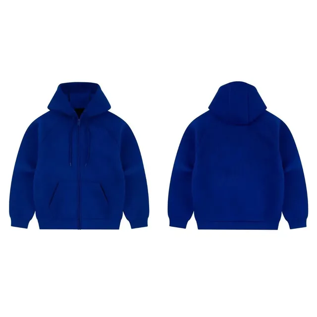 Zip-Up Hoodie Solid Color