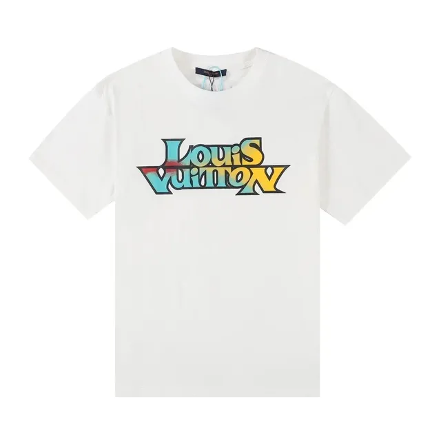 Louis Vuitton Graphic T-Shirt Multicolor Logo Print