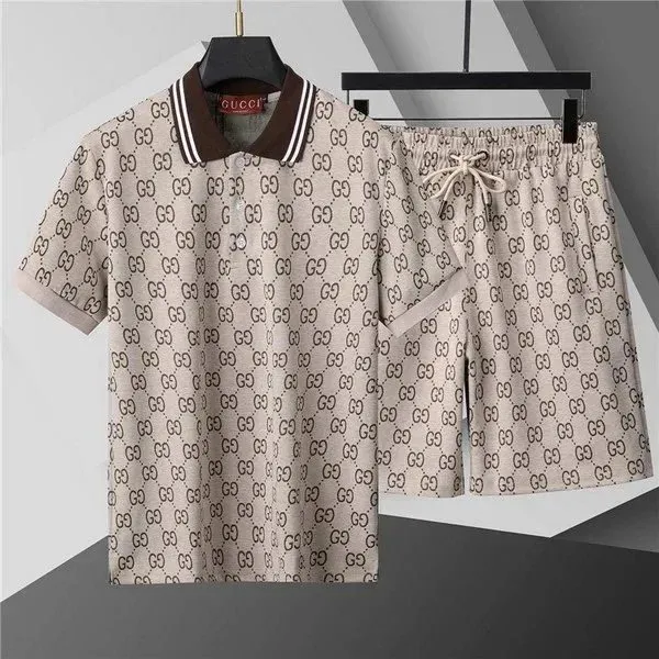 Gucci GG Print Polo and Shorts Set Monogram Print