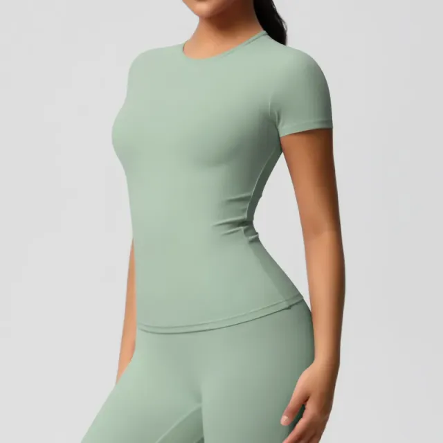 7103 short sleeve-basil green