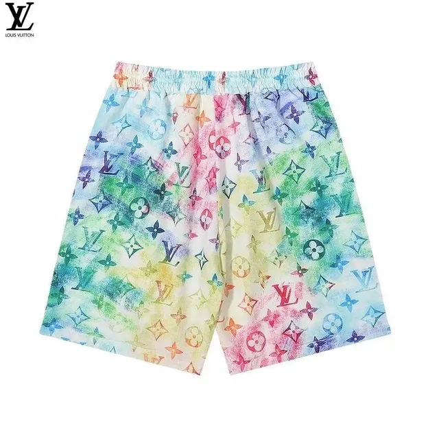 Louis Vuitton Monogram Shorts Rainbow Tie-Dye Print